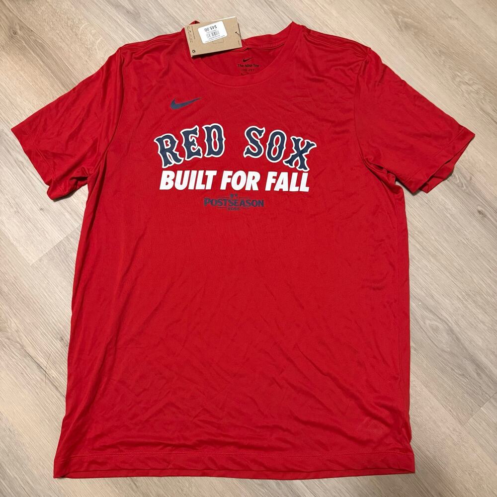 Nike Boston Red Sox 2025 Postseason Built For Fall Dri-FIT T-Shirt XL NWT